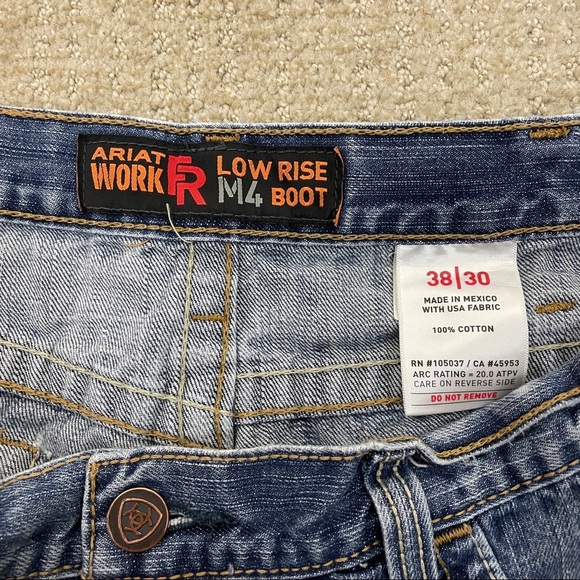 Ariat Work FR Low Rise M4 Boot Jeans Size 38X30 - Picture 8 of 11